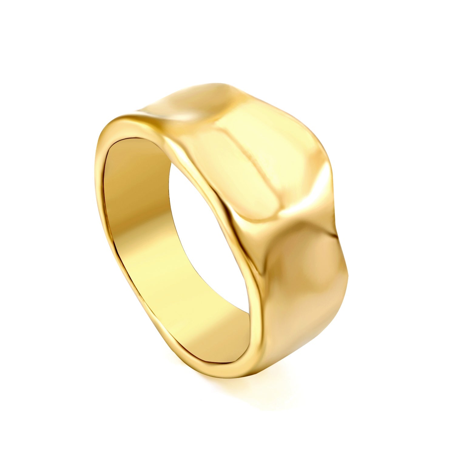 Exaggerated style ring with an oversized curved surface asonjewelry